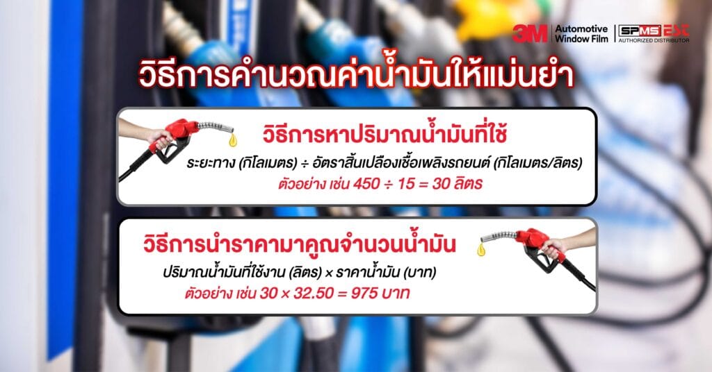 วิธีการคำนวณค่าน้ำมันให้แม่นยำ